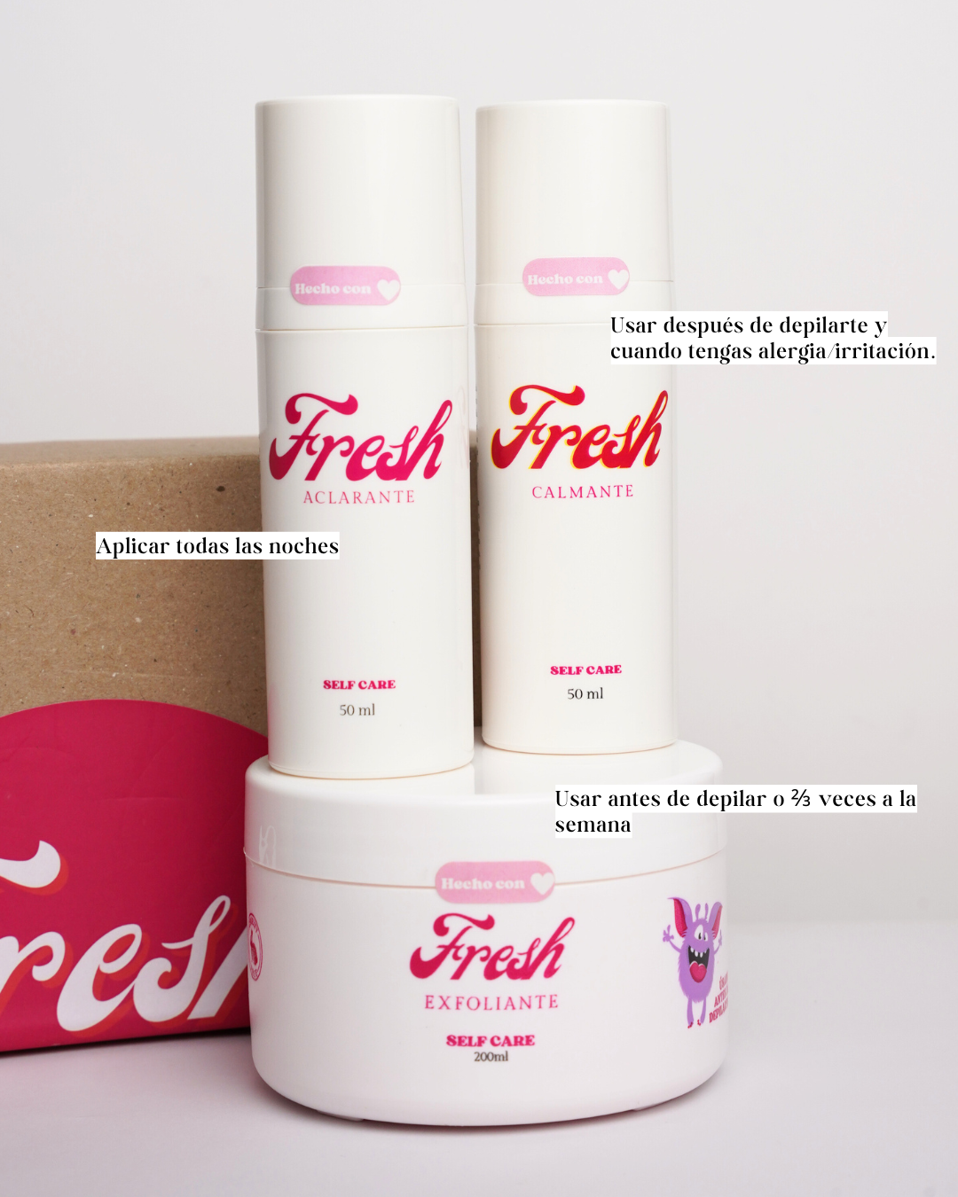 Exfoliante,Aclarante y Calmante KIT PIEL SANA